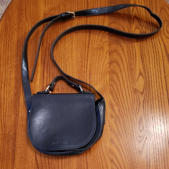 Jack Wills Bags Jack Wills Leather Navy Blue Convertible Crossbody